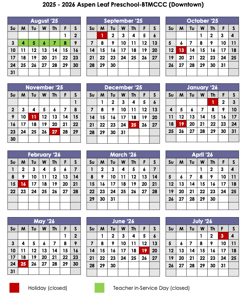 2025-2026 BTMCCC calendar